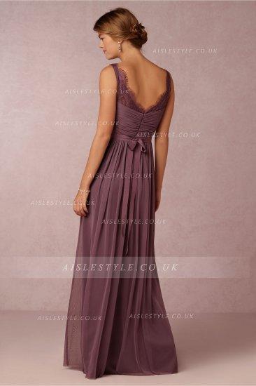 Vestido para dama de honor morado 2