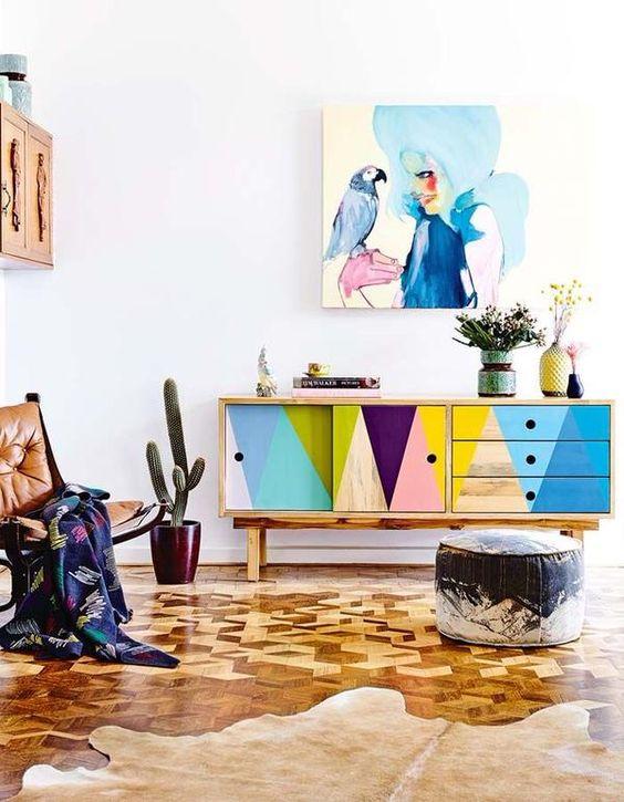 tendencias_de_decoración_para_el_verano_2016_mueble_pintado_con_colores_intensos