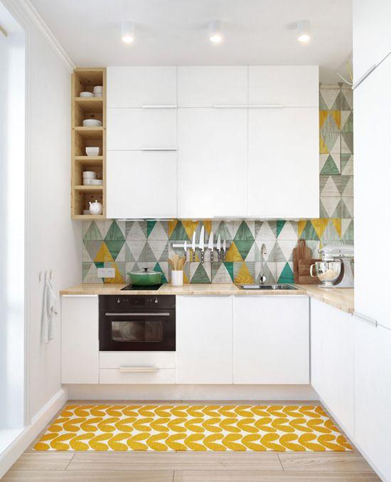 tendencias_de_decoración_para_el_verano_2016_cocina_con_alfombra_estampado_geométrico
