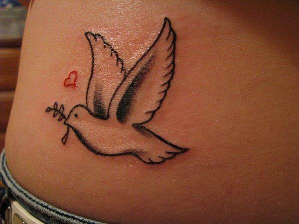 Tatuaje de paloma de la paz