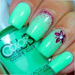 Diseño-de-uñas-de-gel-verde