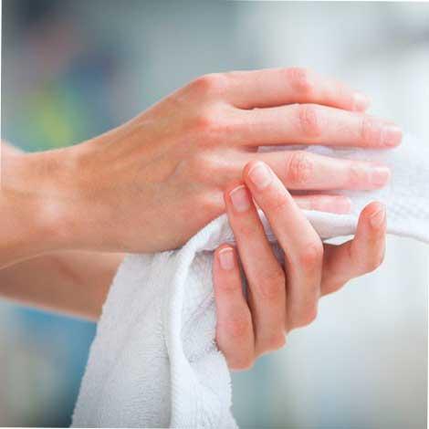 Secarte muy bien las manos