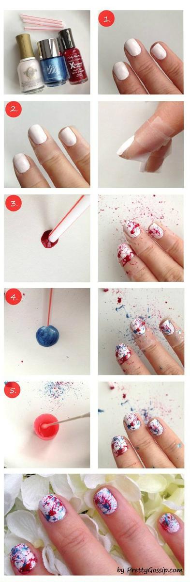 Uñas salpicadas opción 2
