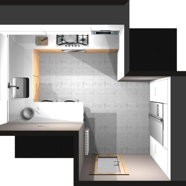 DISEÑO 3D – VISTA PÁJARO : Cocinas de estilo moderno de COCINAS SANTOS