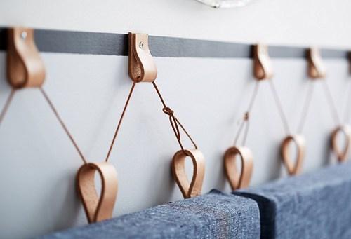 como hacer un cabecero original para la cama con denim y cuero 3