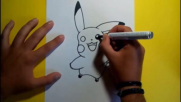 Dibujando la cara de Picachu