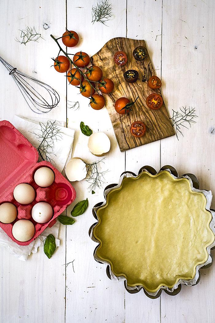 tarta de tomate y mostaza paso 1