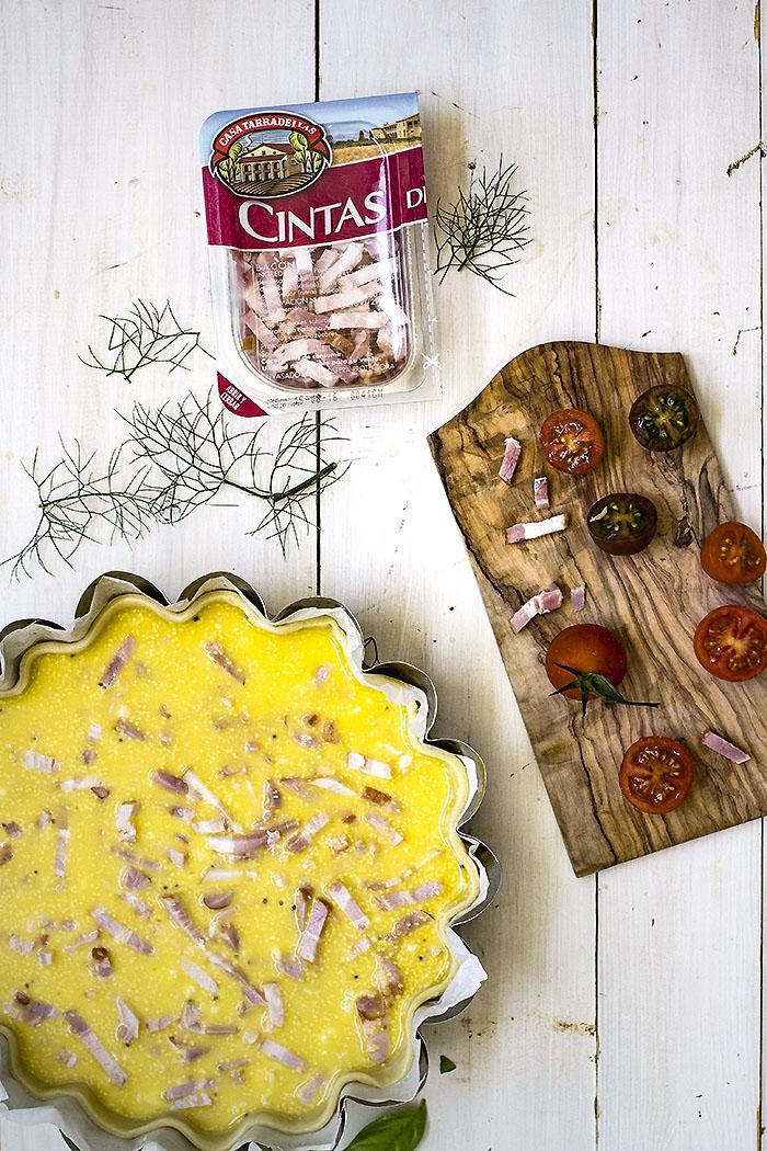 tarta de tomate y mostaza