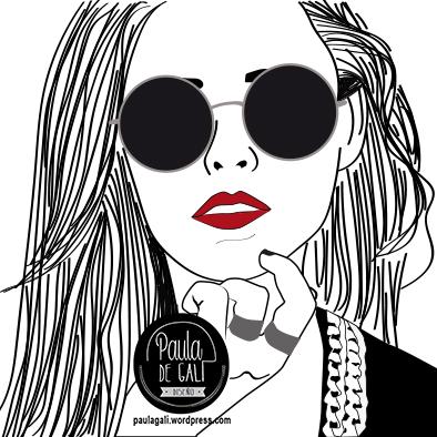 dibujo retrato personalizado blanco y negro trazos labiso rojos