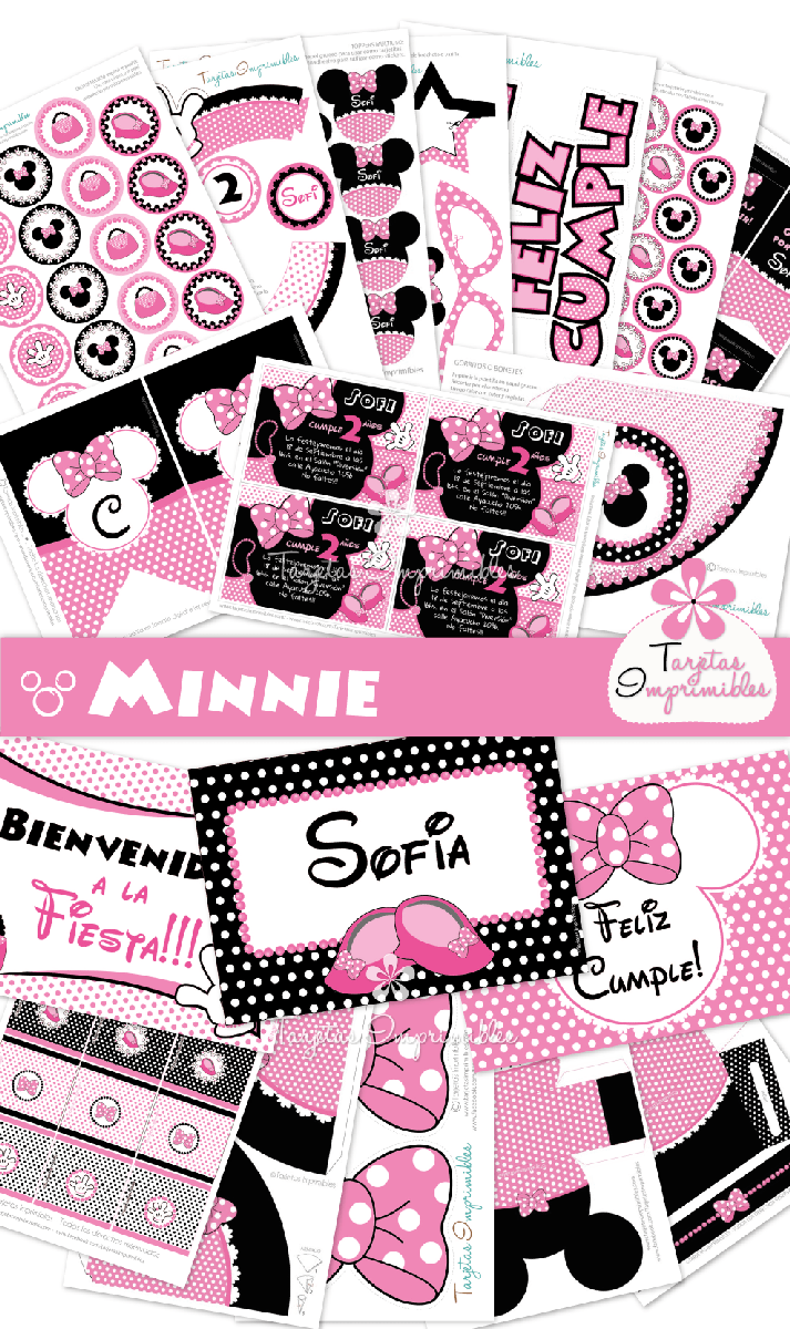 Decoraciones-de-fiesta-para-imprimir-Minnie-Mouse-rosa