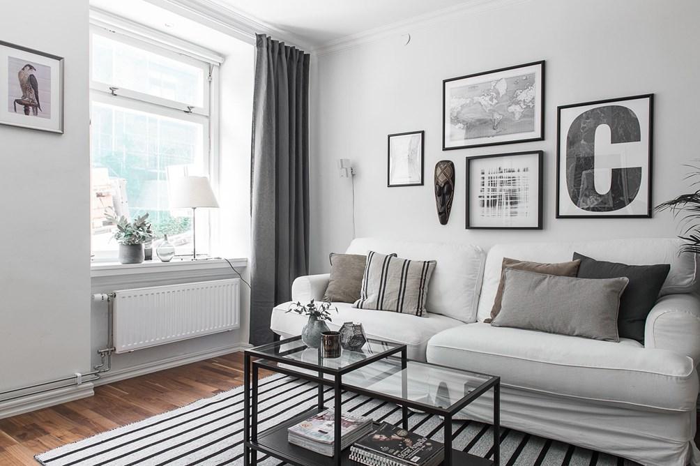 Un apartamento con toques grises; Un look muy elegante.