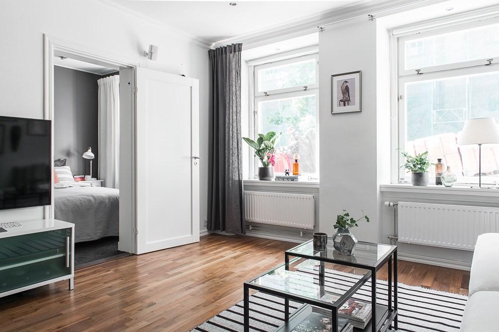 Un apartamento con toques grises; Un look muy elegante.