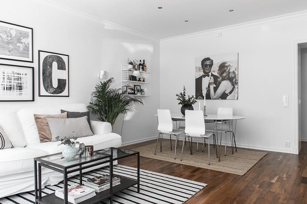 Un apartamento con toques grises; Un look muy elegante.