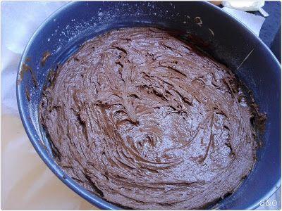 Primera capa: tarta de brownie.