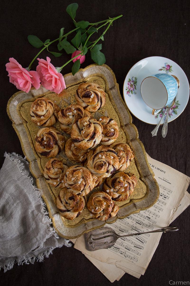 Espirales de hojaldre chocolate 3