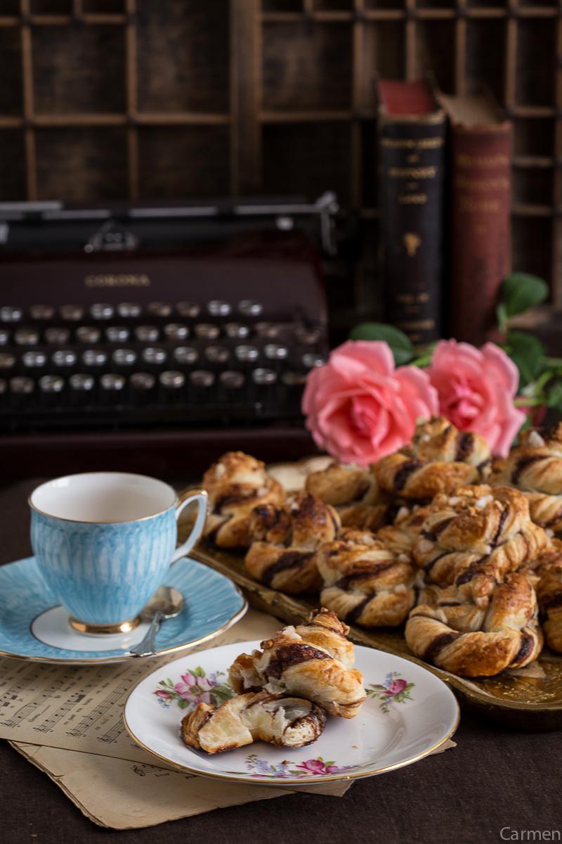 Espirales de hojaldre chocolate 5