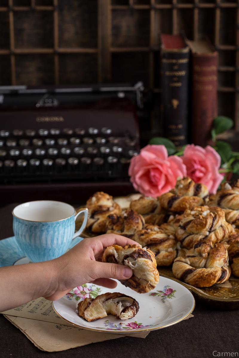 Espirales de hojaldre chocolate 6