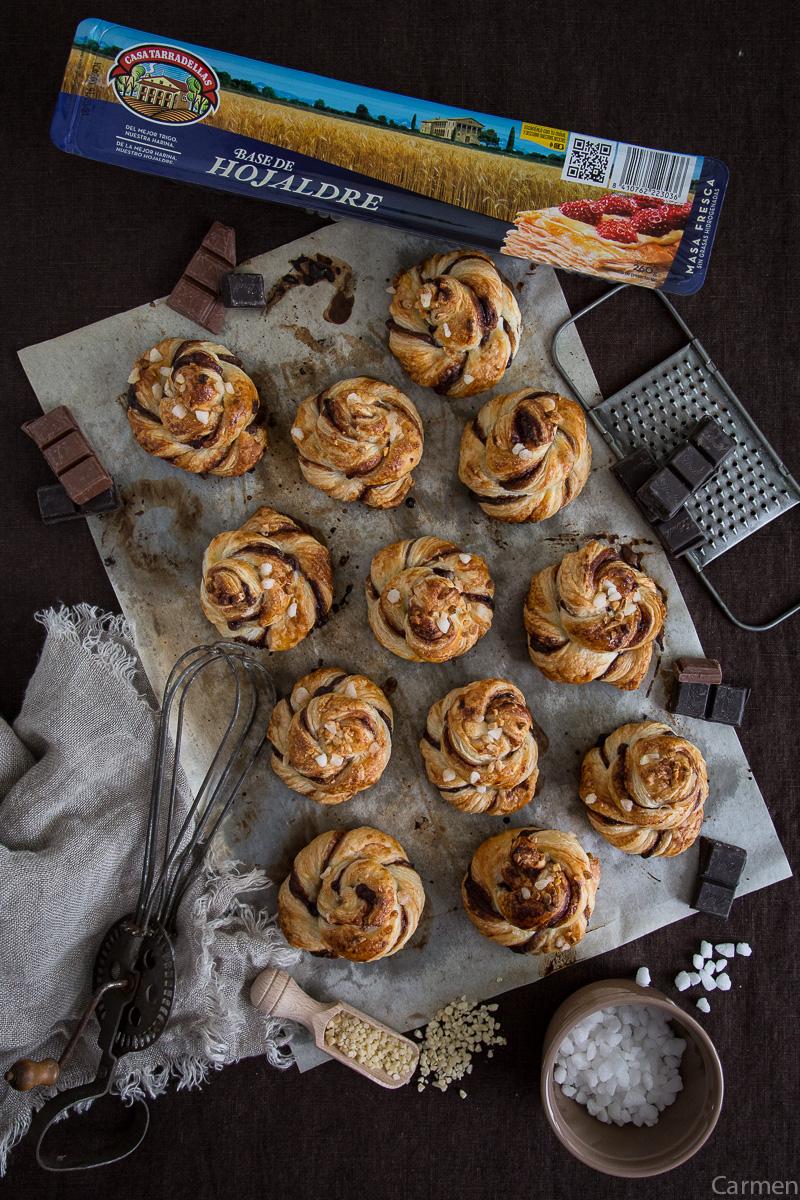 Espirales de hojaldre chocolate 1