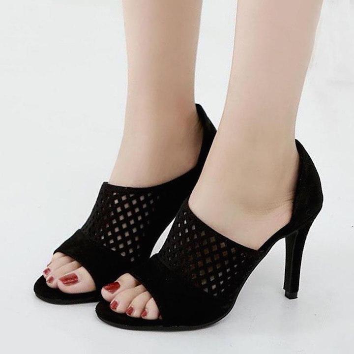 sandalias de tacon mediano