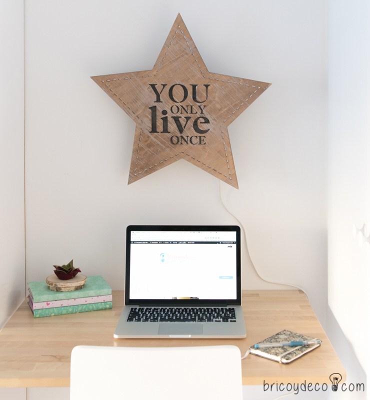 aplique estrella DIY