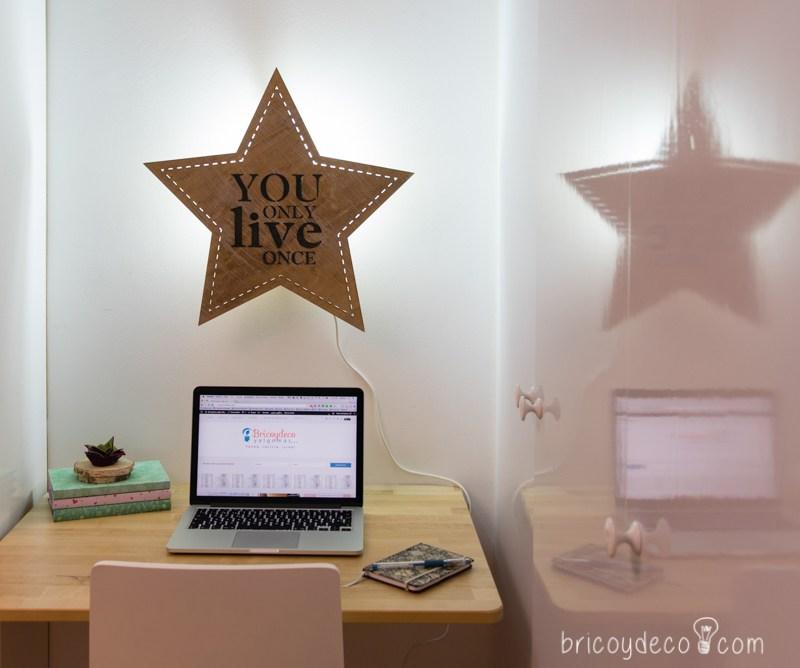 aplique estrella DIY