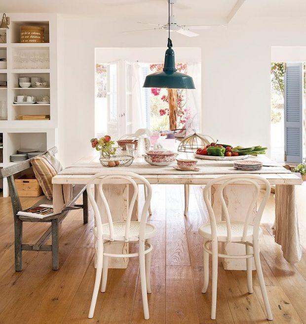 white dinning table