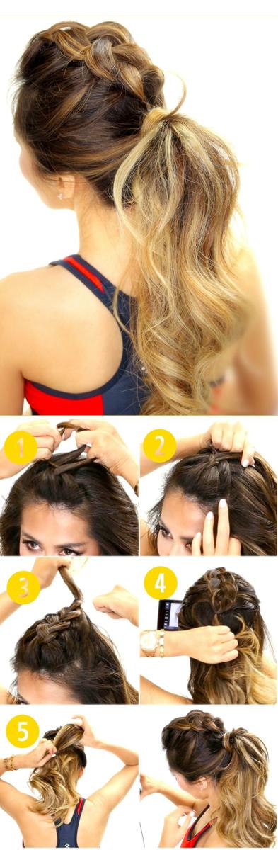 Mohawk con cola de caballo