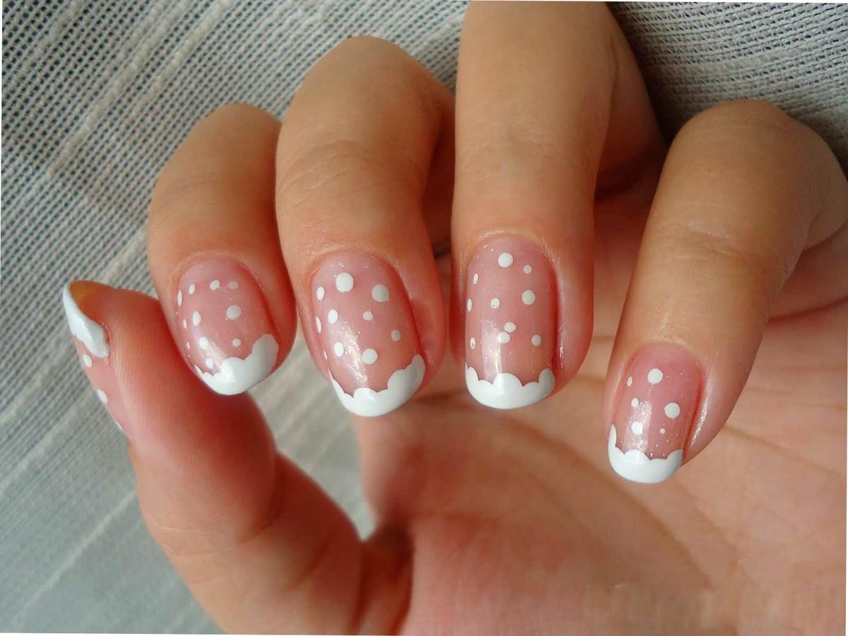 manicura efecto nieve