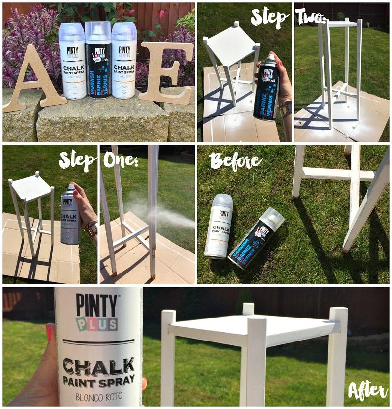 Pintar una mesa auxiliar con chalk spray paint 2
