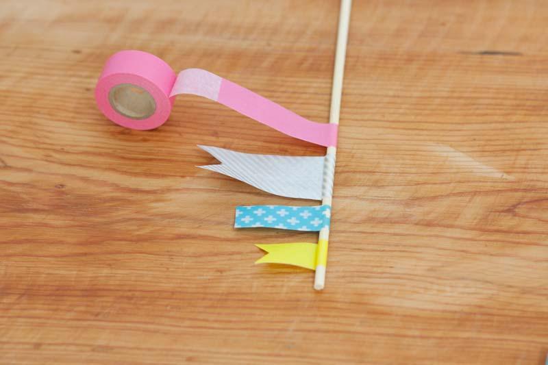 Como hacer un topper de banderines.