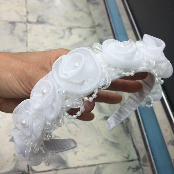 tiaras hechas en casa para primera comunion de niña