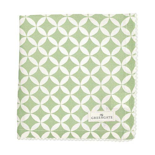 Paño De Cocina Mai Green Gate Con Puntillas