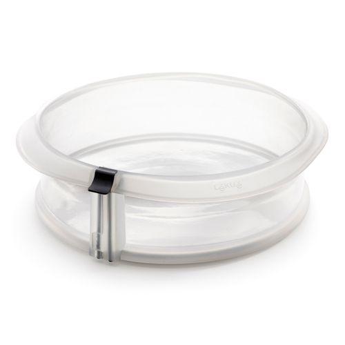 Molde Redondo De 23 Cm Blanco Con Base Cerámica Lékué