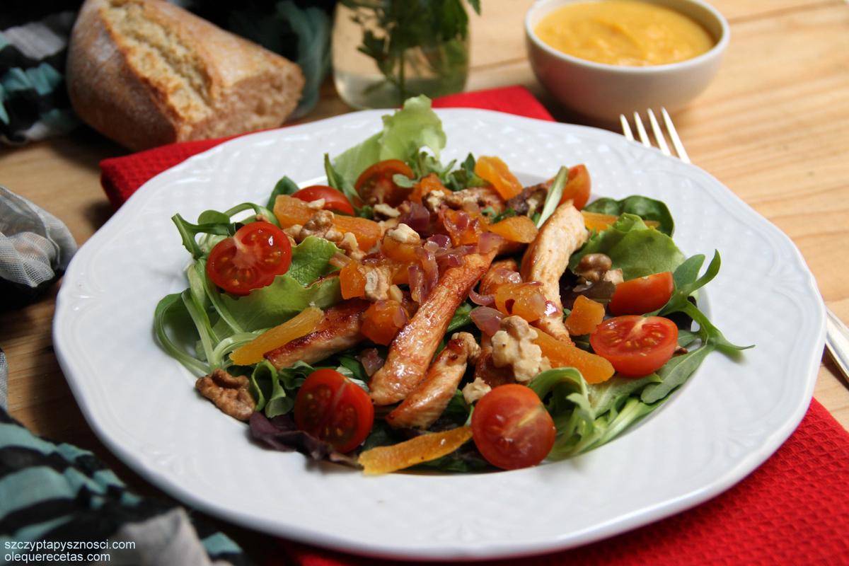 Pechuga de pavo en salsa de albaricoques secos