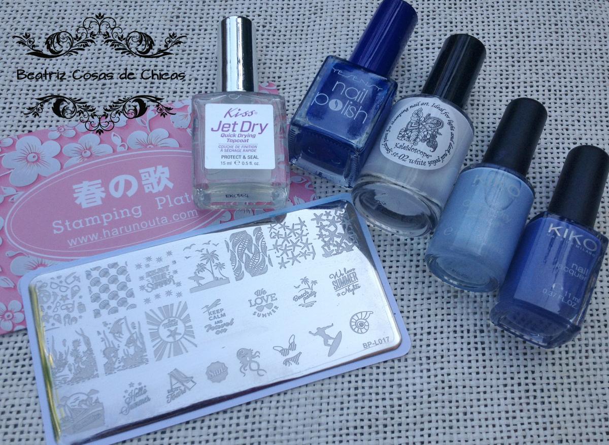 Manicura Azul Surfera con Kiko y Harunouta.4
