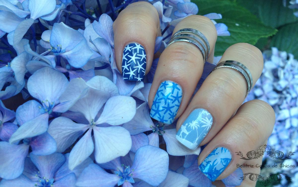 Manicura Azul Surfera con Kiko y Harunouta.3