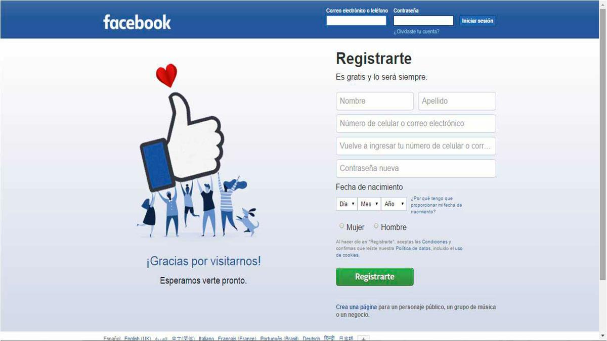 Pagina en Facebook 1