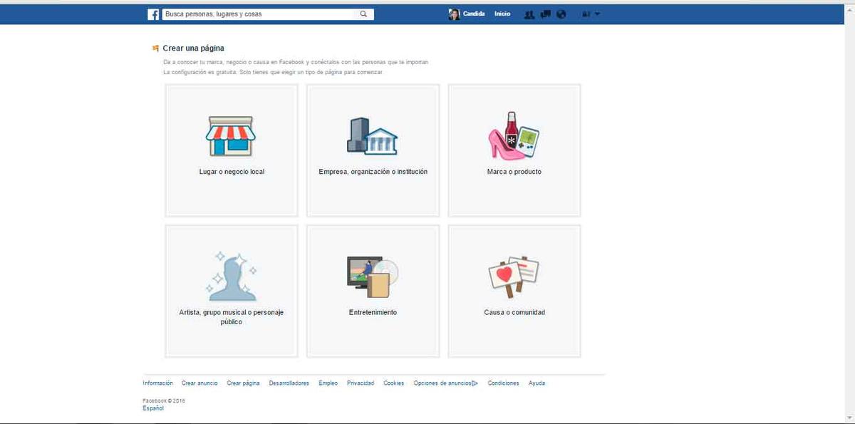 Página en Facebook 2