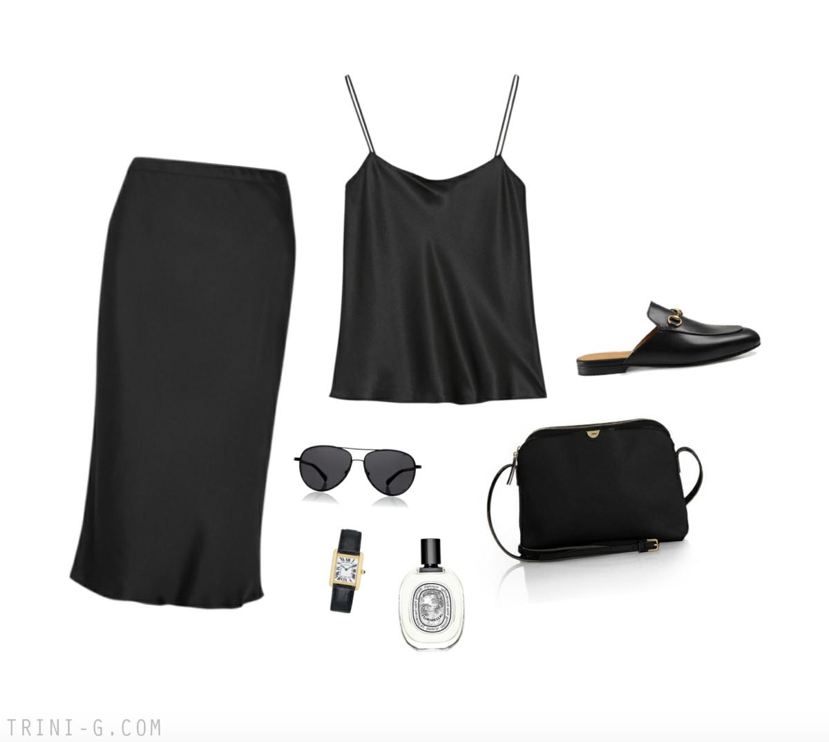 Trini | The Row top Gucci slides Cartier tank watch