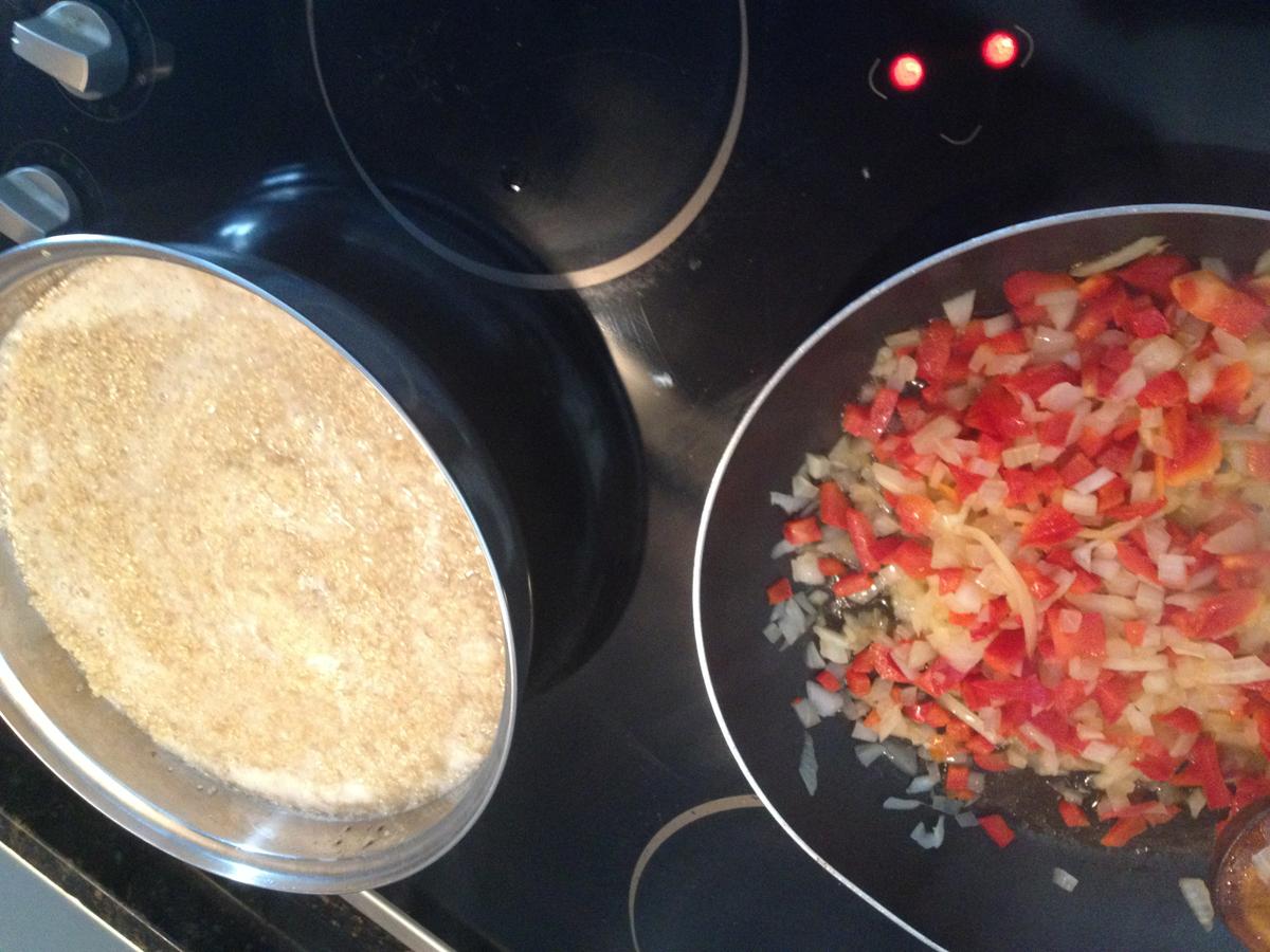 quinoa cocinandose