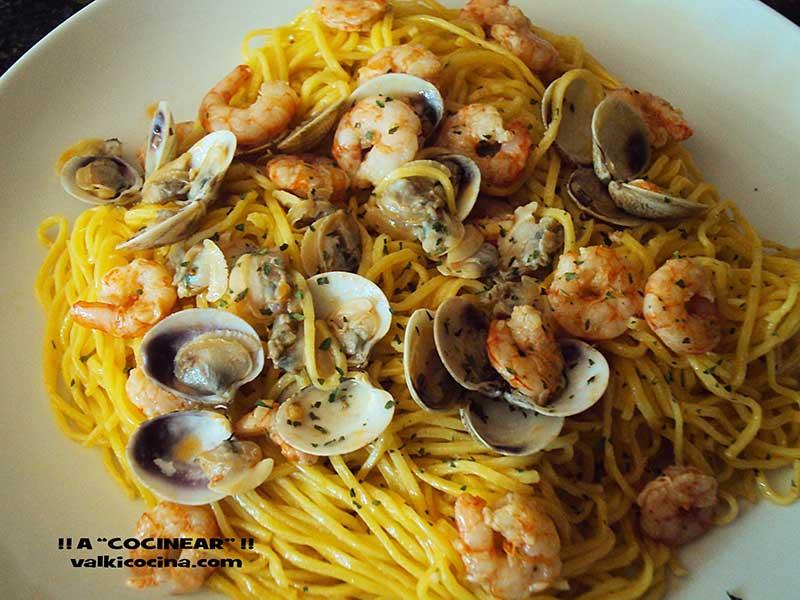 ##ESPAGUETIS-CON-ALMEJAS-Y-GAMBAS