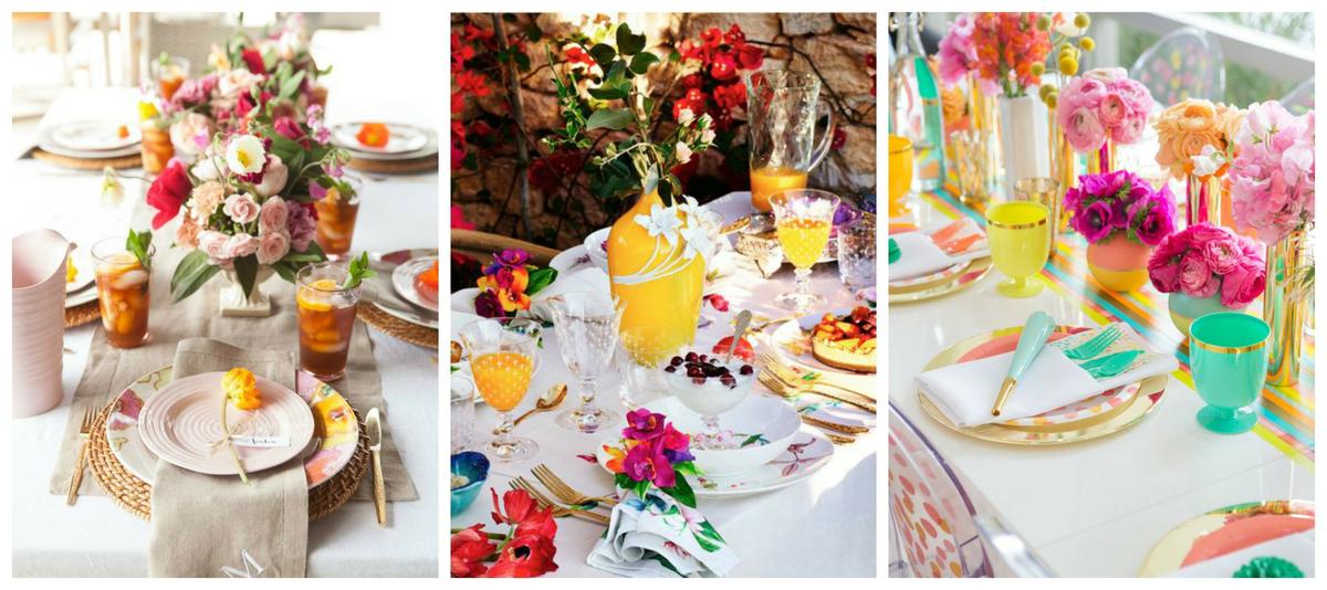 Como decorar una mesa de verano_color