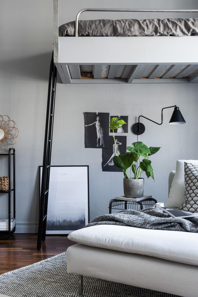 Detalles de estilo nórdico dormitorio