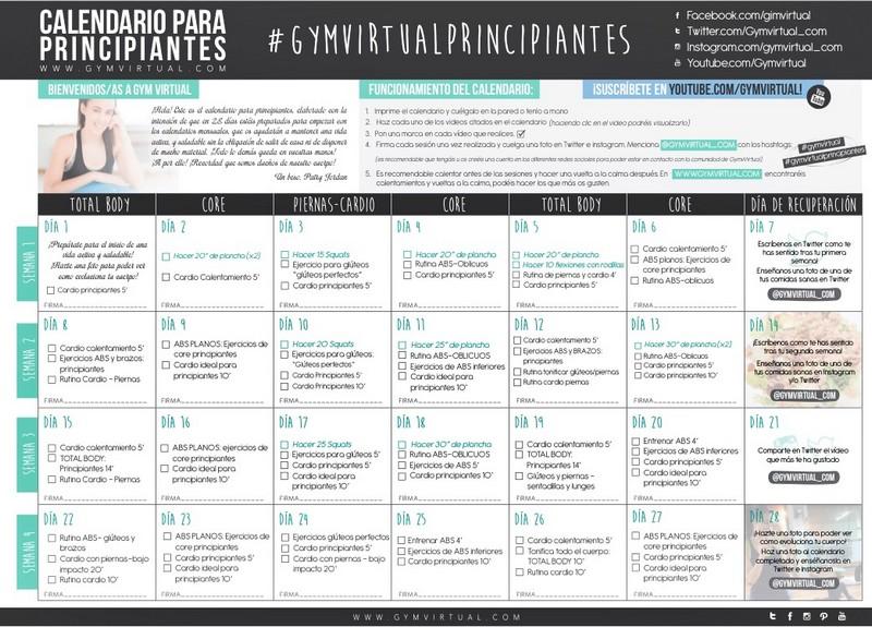 Calendario principiantes