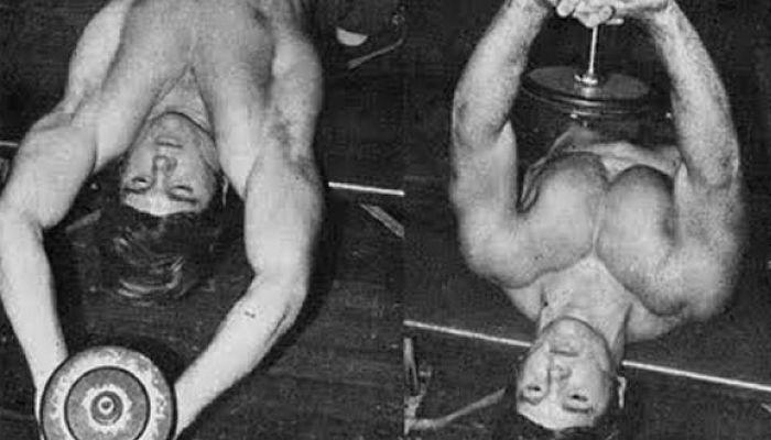 El Pullover con mancuernas