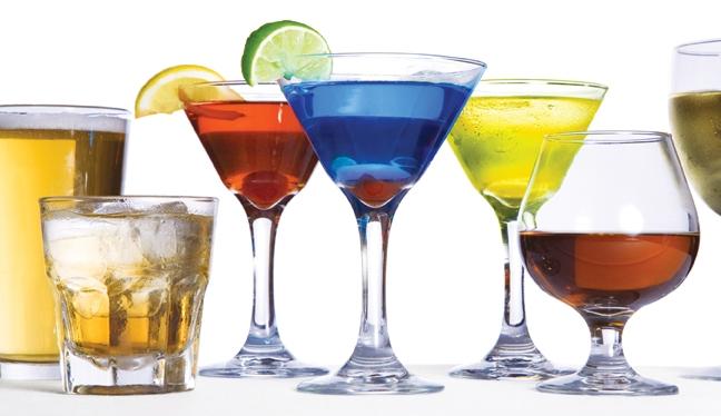 copas de alcohol