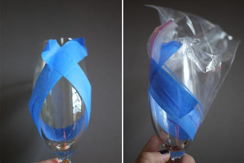 diy pintar copas doradas