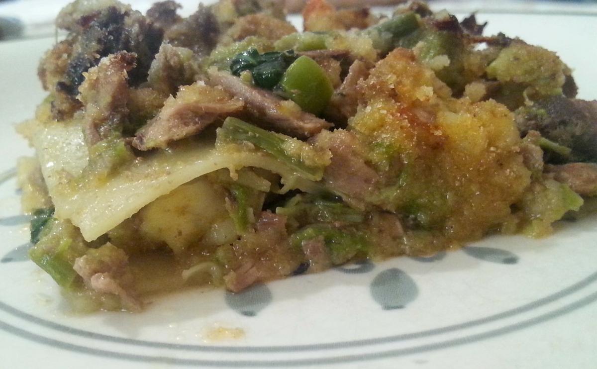 Lasaña de pescado y verduras - Lasaña de pescado y gambas - Lasagne di pesce e verdure - Seafood and vegetable lasagna recipe