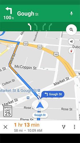 google maps limite velocidad