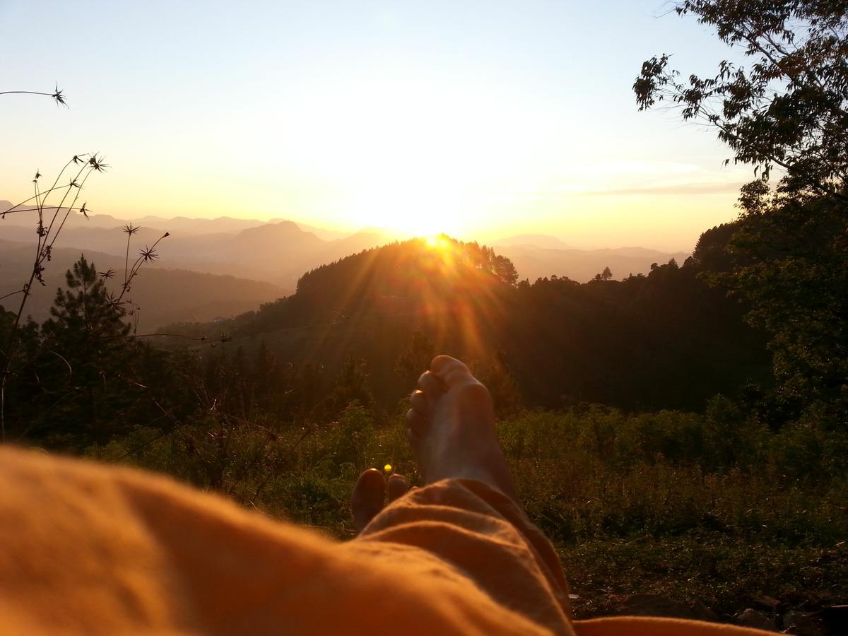 Disfrutando de una preciosa puesta de sol